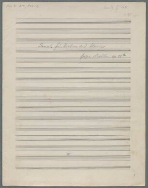 Sonatas, vl, pf, LüdD deest - BSB Mus.N. 119,156-1 : Sonate für Violine und Klavier // Hugo Distler, op. 11'a