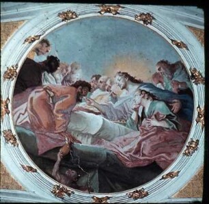 Das Abendmahl: Christus reicht Judas das Brot