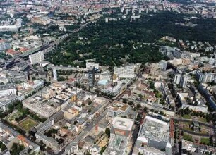 Bebauung um den Breitscheidplatz in Berlin : Blickrichtung Norden