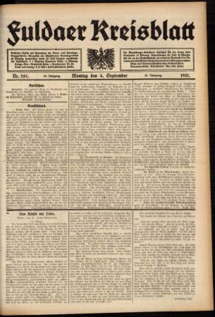 Ausgabe vom Montag, den 04. September 1911.