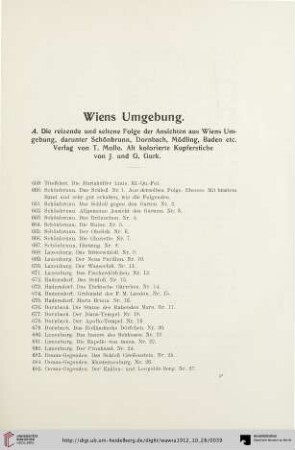 Wiens Umgebung (Nr. 659-746