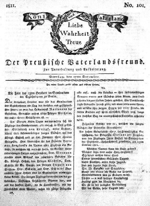 No. 101., vom 17ten December