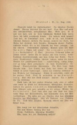 Gladbeck i. W., 31. Aug. 1908