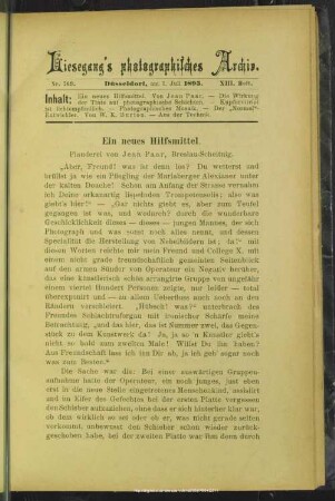 Ein neues Hilfsmittel