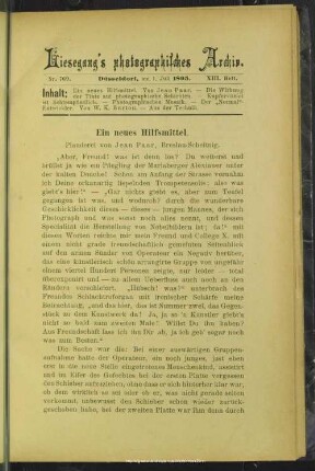 Ein neues Hilfsmittel