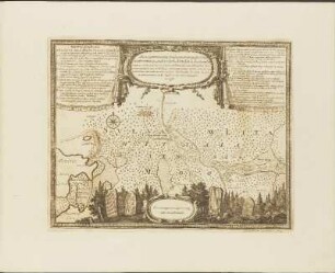 Kupferstich: Situs pervetustae et ad memoriam posteritatis celeberrimae quondam Urbis Vittaliae in Smalandiae ...