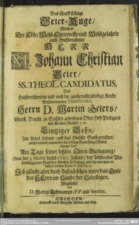 Das scharff-sichtige Geier-Auge...