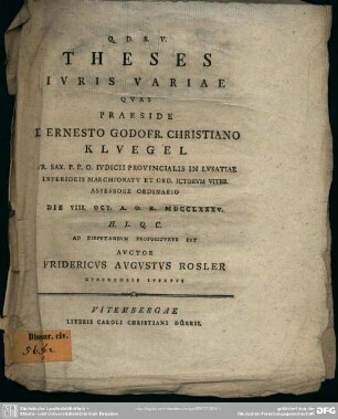 Theses Iuris Variae