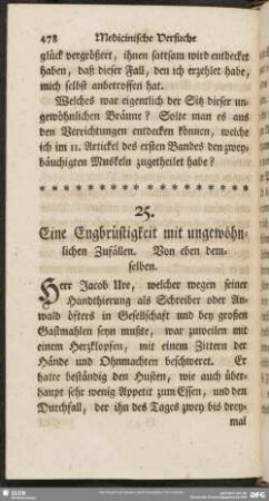 Eine Engbrüstigkeit mit ungewöhnlichen Zufällen