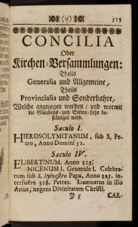 513-516, Concilia oder Kirchen-Versammlungen