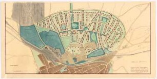 Teilbebauungsplan der Stadterweiterung Goslar Nördliche Stadterweiterung: (Druck von Inv.Nr. 21330): Grundplan und Lageplan 1:2000 in zwei Teilen