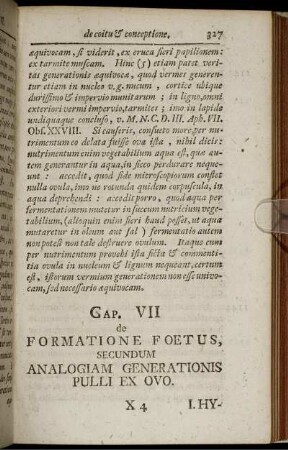 Cap. VII de Formatione Foetus [...]