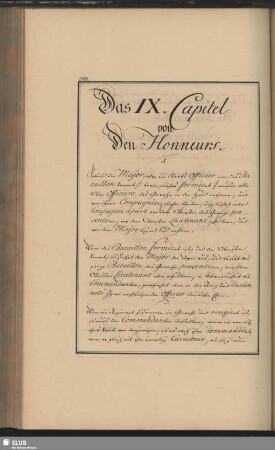 IX. Capitel von Den Honneurs.