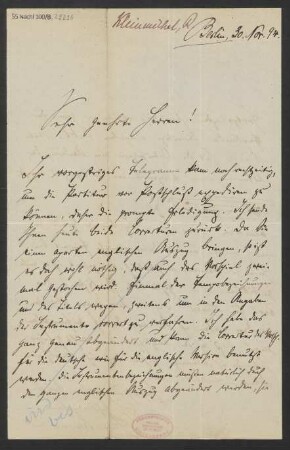 Brief an B. Schott's Söhne : 30.11.1894