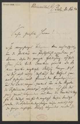 Brief an B. Schott's Söhne : 30.11.1894