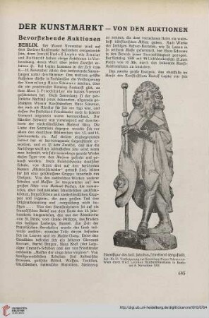Der Kunstmarkt - Von den Auktionen