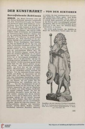 Der Kunstmarkt - Von den Auktionen
