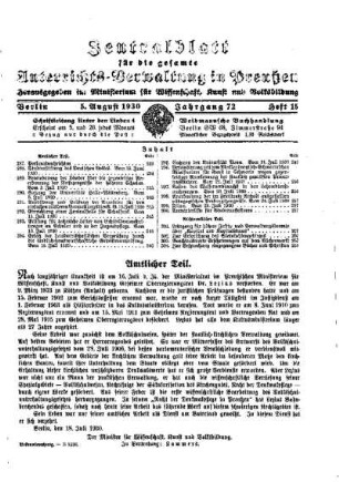 [Todesanzeige] : [Amtlicher Teil]