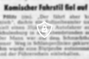 Komischer Fahrstil fiel auf