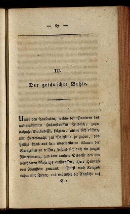 III. Der getäuschte Buhle.