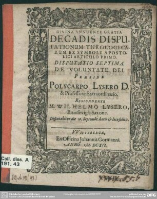 7: De voluntate Dei