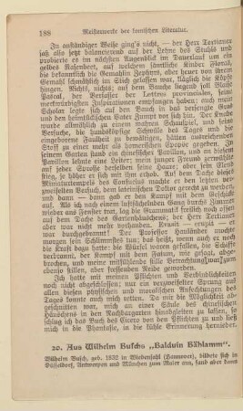 20. Aus Wilhelm Buschs "Balduin Bählamm"