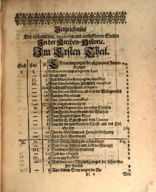 Supplementa, Illustrationes und Emendationes Zur Verbesserung Der Kirchen-Historie