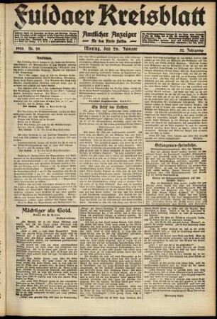 Ausgabe vom Montag, den 26. Januar 1920.