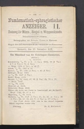11. 30. November 1891
