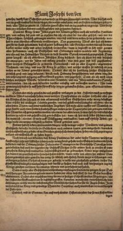 Josephus : Flavii Josephi deß Hochberühmpten Jüdischen Geschichtschreibers Historien und Bücher: Von alten Jüdischen Geschichten, zwentzig, sampt einem von seinem Leben: Vom Jüdischen Krieg ... siben ...