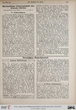 Wirtschaftlicher Zusammenschluss aller bildenden Künstler