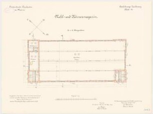 Proviantamt, Mainz Mehl- und Körnermagazin: Grundriss 3. und 4. Obergeschoss 1:100