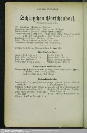 Schlößchen Porschendorf