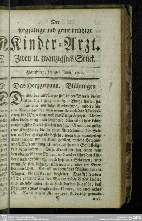 Zwey u. zwanzigstes Stück