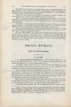 Zweiter Abschnitt. Staat und Staatsverfassung