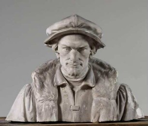 Philipp Melanchthon, Kopf und Schulterbereich (Teilstück) des stark überlebensgroßen Modells für das Wormser Lutherdenkmal