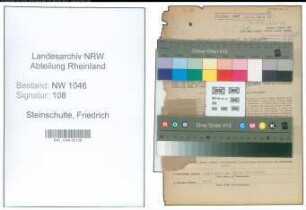 Entnazifizierung Friedrich Steinschulte , geb. 03.03.1890 (Lehrer)