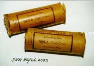 Dosen mit Inhalt "10 Dosen Nr. 362c Nivea Cold-Creme" in Originalumverpackungen