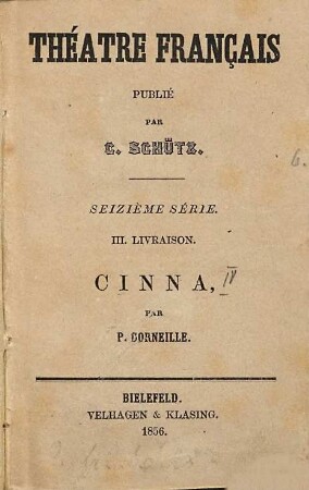 Cinna ou la clémence d'Auguste : tragédie en cinq actes