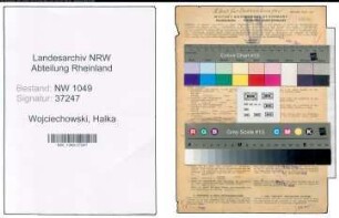 Entnazifizierung Halka Wojciechowski , geb. 08.03.1907 (Kaufmann)