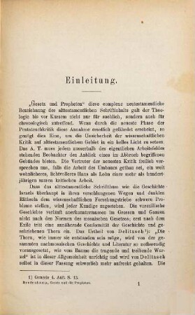 Gesetz und Propheten : ein Beitrag zur alttestamentlichen Kritik