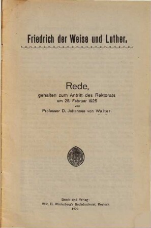 Friedrich der Weise und Luther
