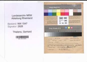 Entnazifizierung Gerhard Thielens , geb. 26.07.1902 (Angestellter)