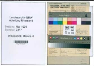 Entnazifizierung Bernhard Winkendick , geb. 13.01.1895 (Bergmann)