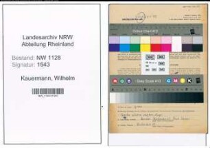 Entnazifizierung Wilhelm Kauermann , geb. 08.10.1890 (Feuerwehrmann)