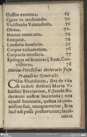 Murius Vitellescus Societatis Jesu Praepositus Generalis