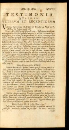 Testimonia Quaedam Veterum Et Recentiorum