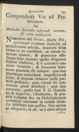 Compendiosa Via ad Perfectionem
