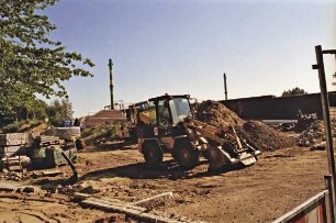 Bahnhof Gartenholz: Baustelle am 20. August 2009