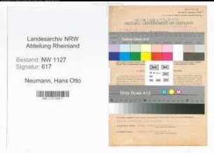 Entnazifizierung Hans Otto Neumann , geb. 18.11.1891 (Arzt)
